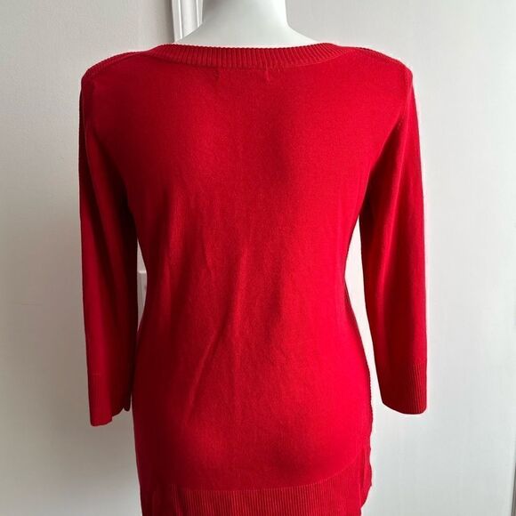 Red Sweater, Size Large, Cable & Gauge - Picture 5 of 8